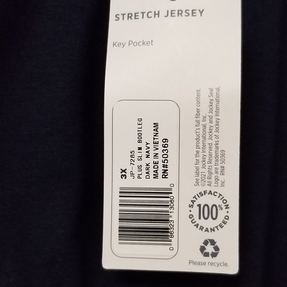 Jockey Cotton Stretch Slim Bootleg Pant - 3X - Picture 2 of 3